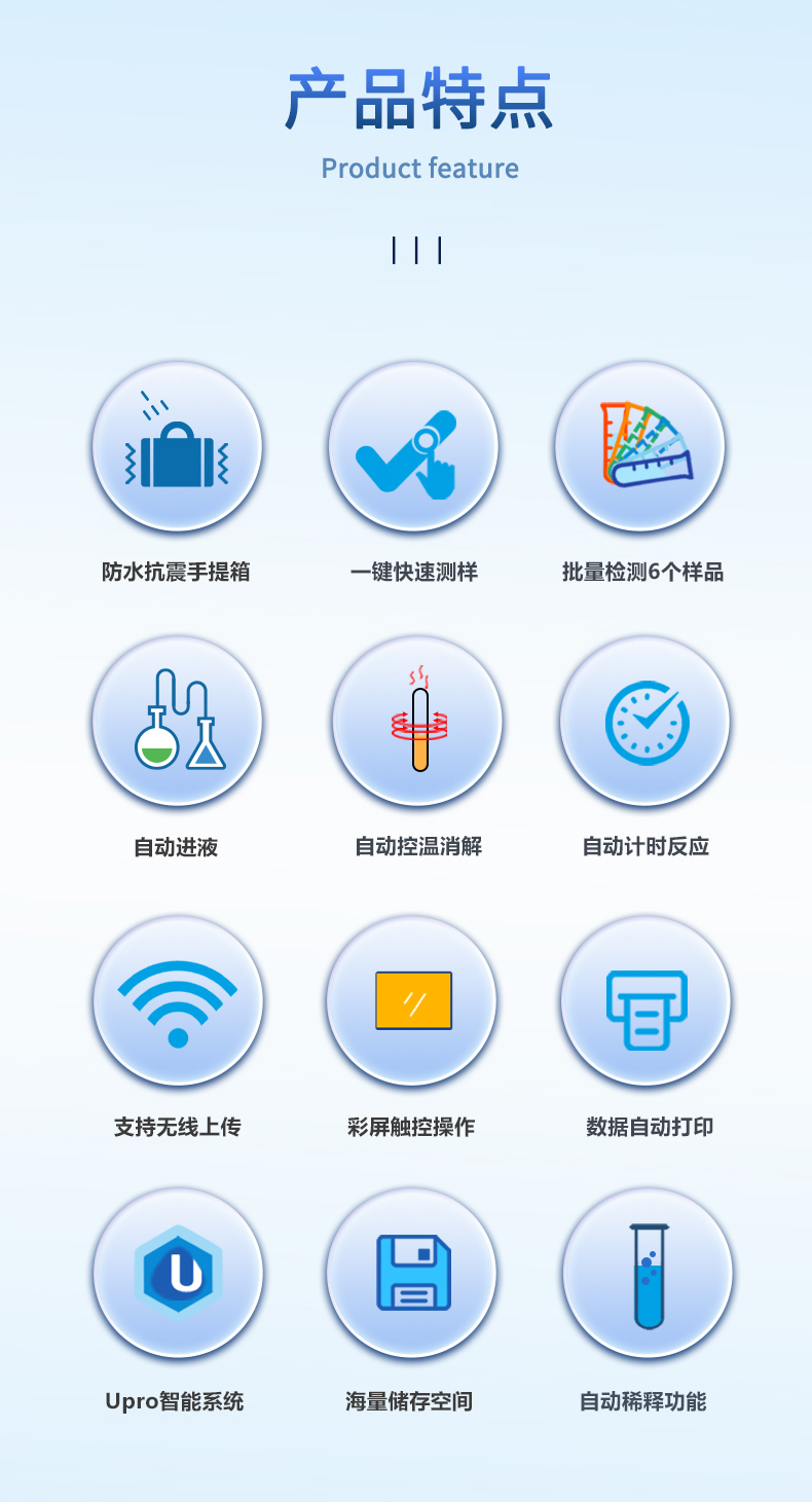 全自动便携式四合一分析仪UPW-Q700B04 细节图 5